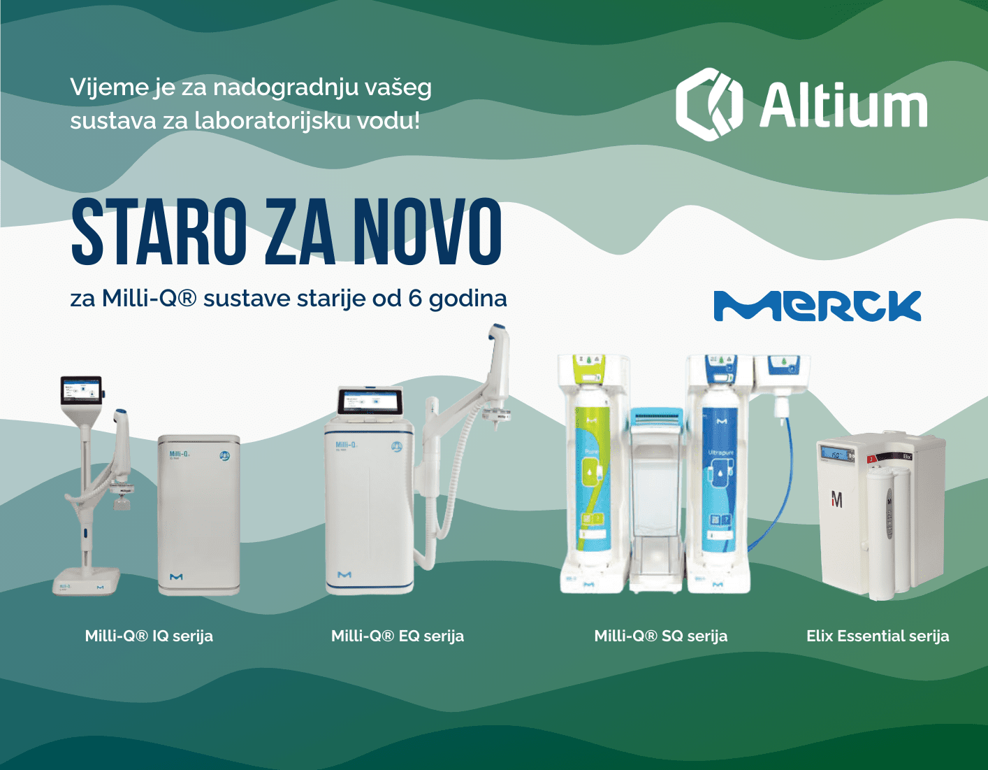 Akcija STARO ZA NOVO za Milli-Q® sustave starije od 6 godina